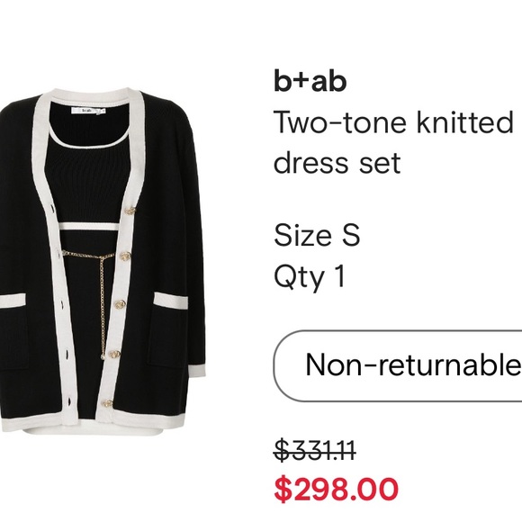 b+ab
Two-tone knitted
dress set
Size S - Picture 5 of 9